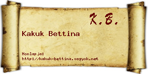 Kakuk Bettina névjegykártya
