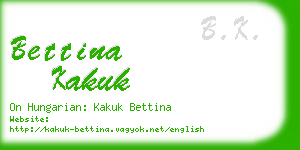 bettina kakuk business card